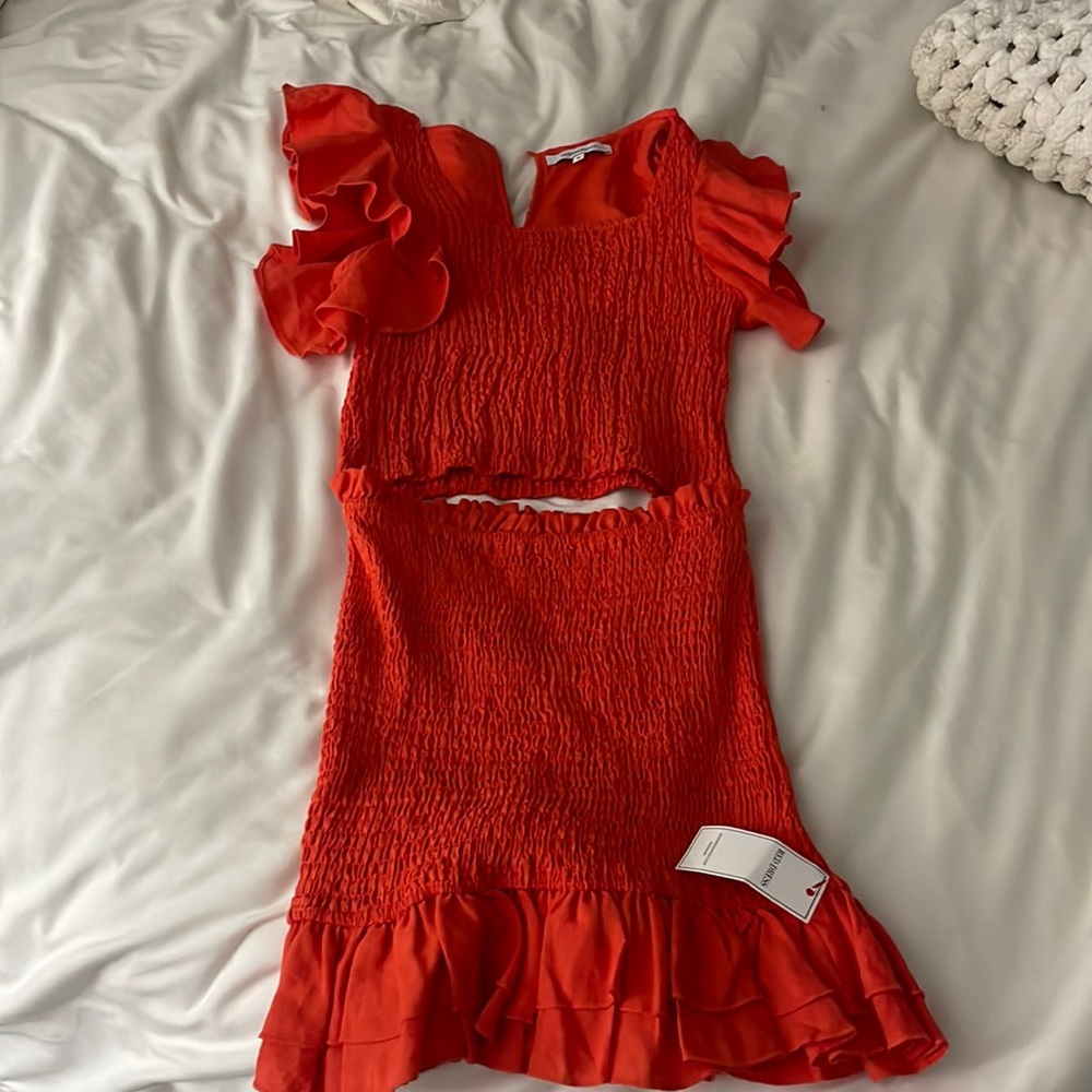 Red/orange set from Red dress.